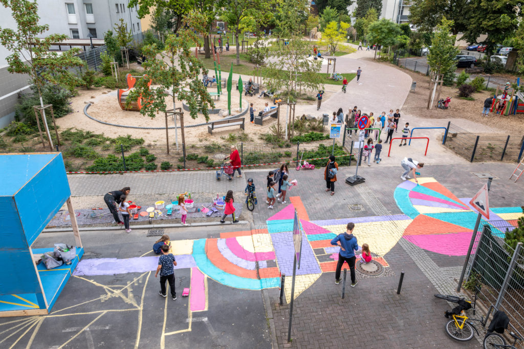 Temporäre Spielstraße, Beweg Dein Quartier | © Stadt Offenbach / Simon Malz