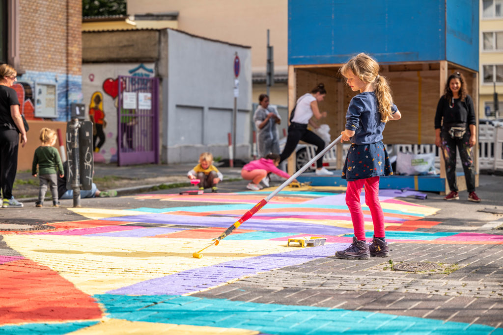 Temporäre Spielstraße, Beweg Dein Quartier | © Stadt Offenbach / Simon Malz